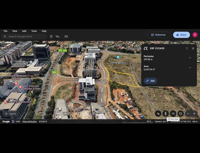 6,647M² VACANT LAND FOR SALE IN UMHLANGA RIDGE